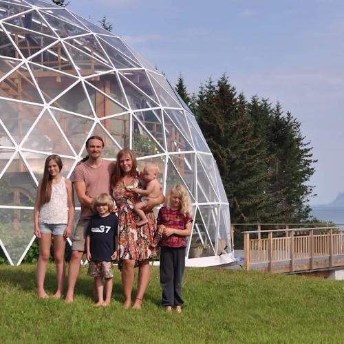 glass dome eco house in the arctic circle